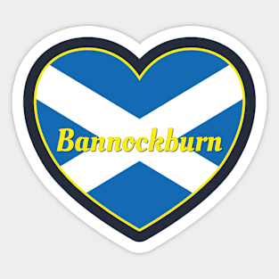 Bannockburn Scotland UK Scotland Flag Heart Sticker